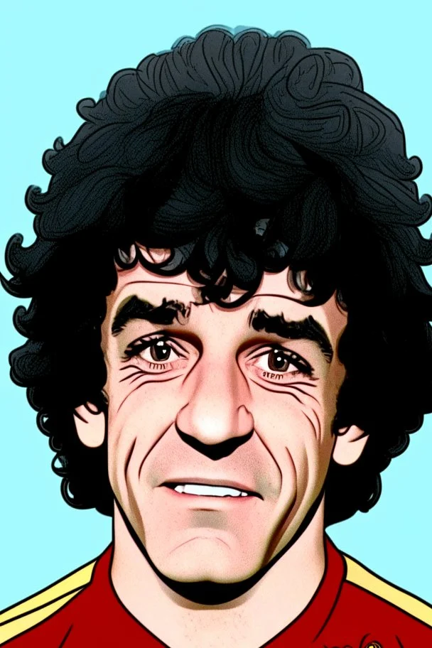 Kevin Keegan Footballer cartoon 2d