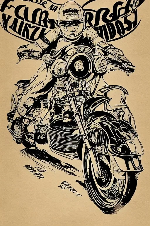 classic motorcycle graphic design