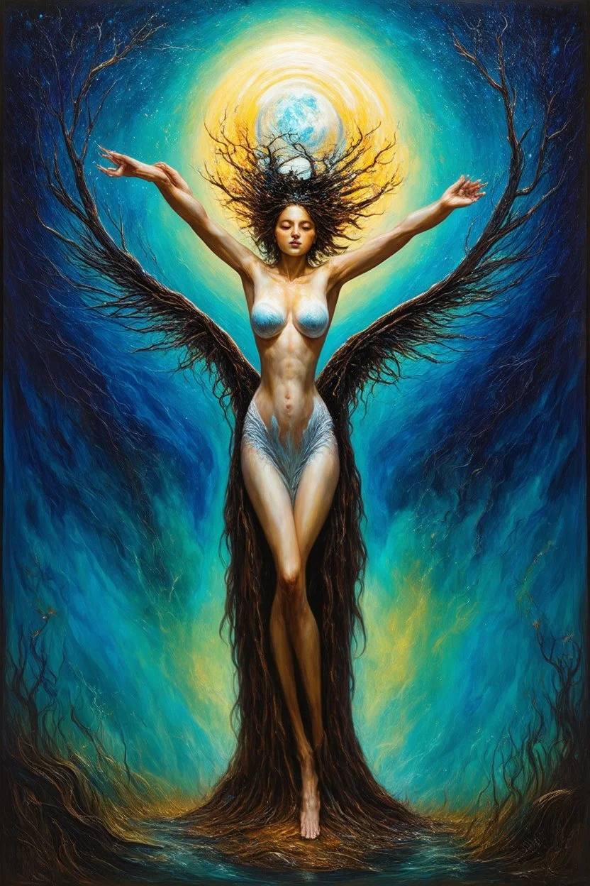 Embrace the subtle harmony between your inner strength and outer expression; Surreal Symbolic Art