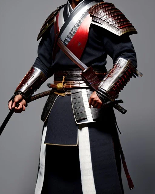 a portrait of an ancient japanese warrior, samurai, white clothes, katana, super detailed, bright colors,