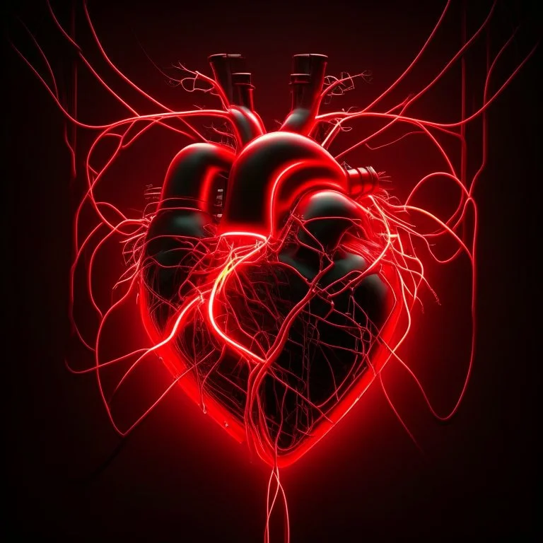 red electric heart