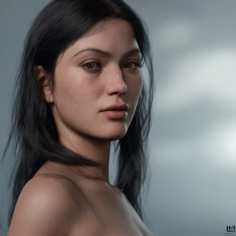 portrait only wonderfull fat brazilian woman, long black hair, high realistic, high detailed, 8k, volumetric lights unreal engine, cinematic lighting, octane render