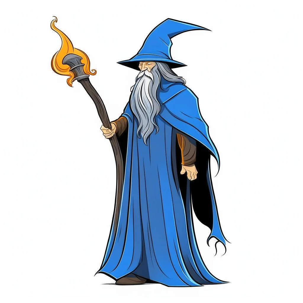 vector wizard from the back side simplified