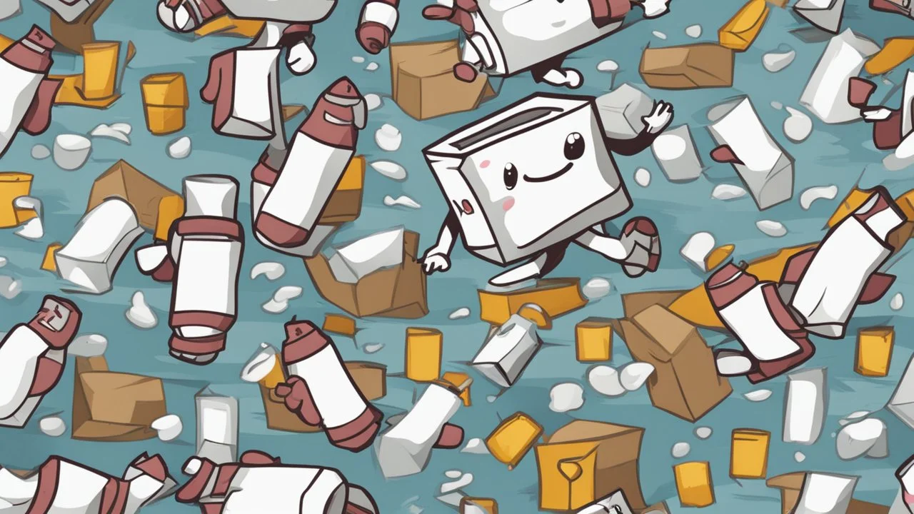 cartoon milk carton dancing