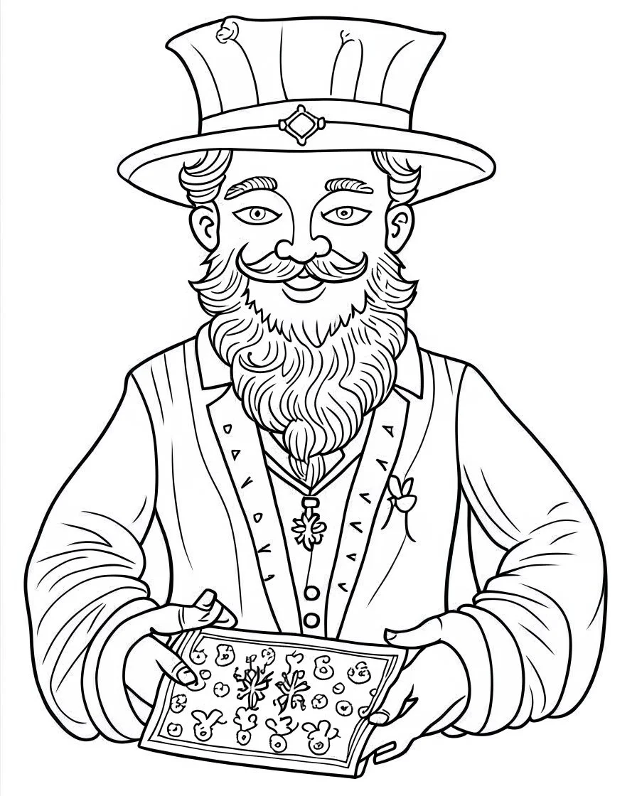 St. Patrick money Kids coloring pages