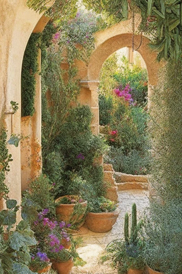 A tiny secret Mediterranean garden