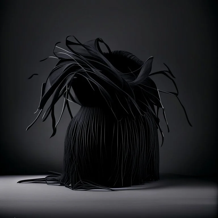 black transparent raffia