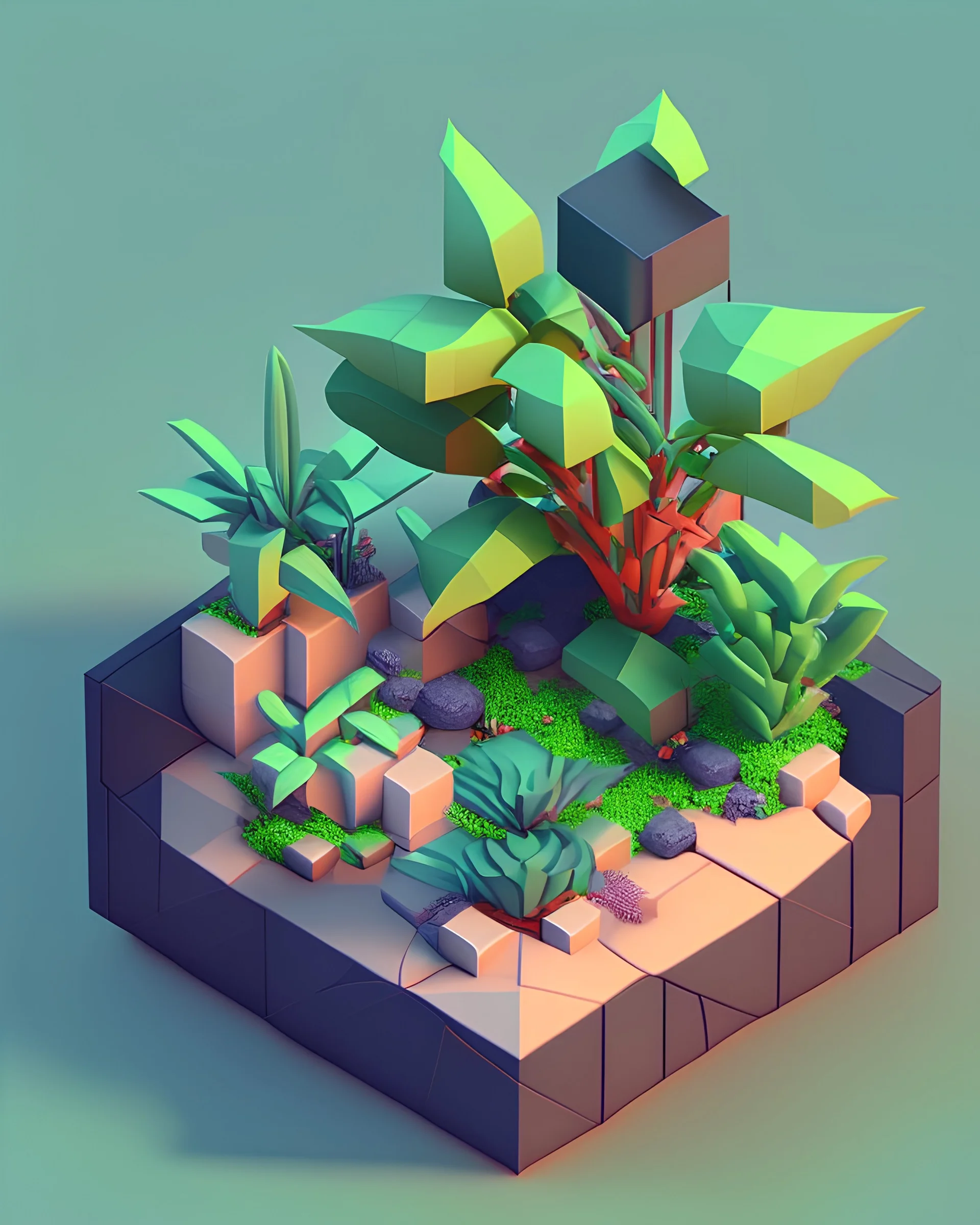 3d isometric plant