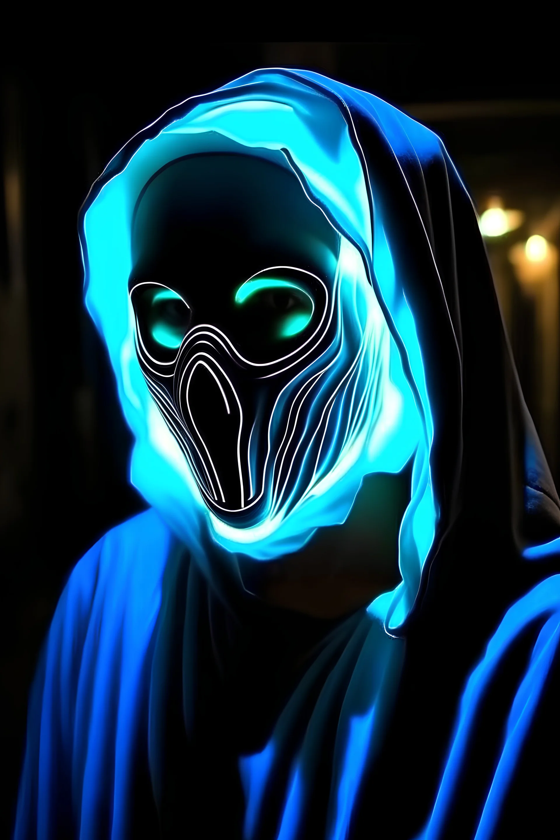 Ghost mask that changes ur voice when u talk on it