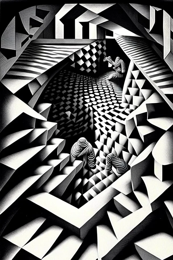 Vice Suppression Society; Socialist Realism; Optical Art; Black and White; M.C. Escher