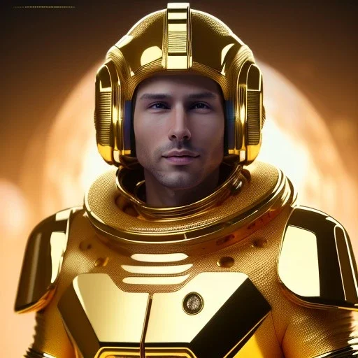 beautiful cosmic golden boy, nice smiling, delicate colors, beautiful glamour galactic golden dress, ultra sharp focus, 8k, unreal engine 5, extremely sharp detail, light effect, soft light atmosphere of a spaceship, smooth, full of details, face in front, complete vision of face and body