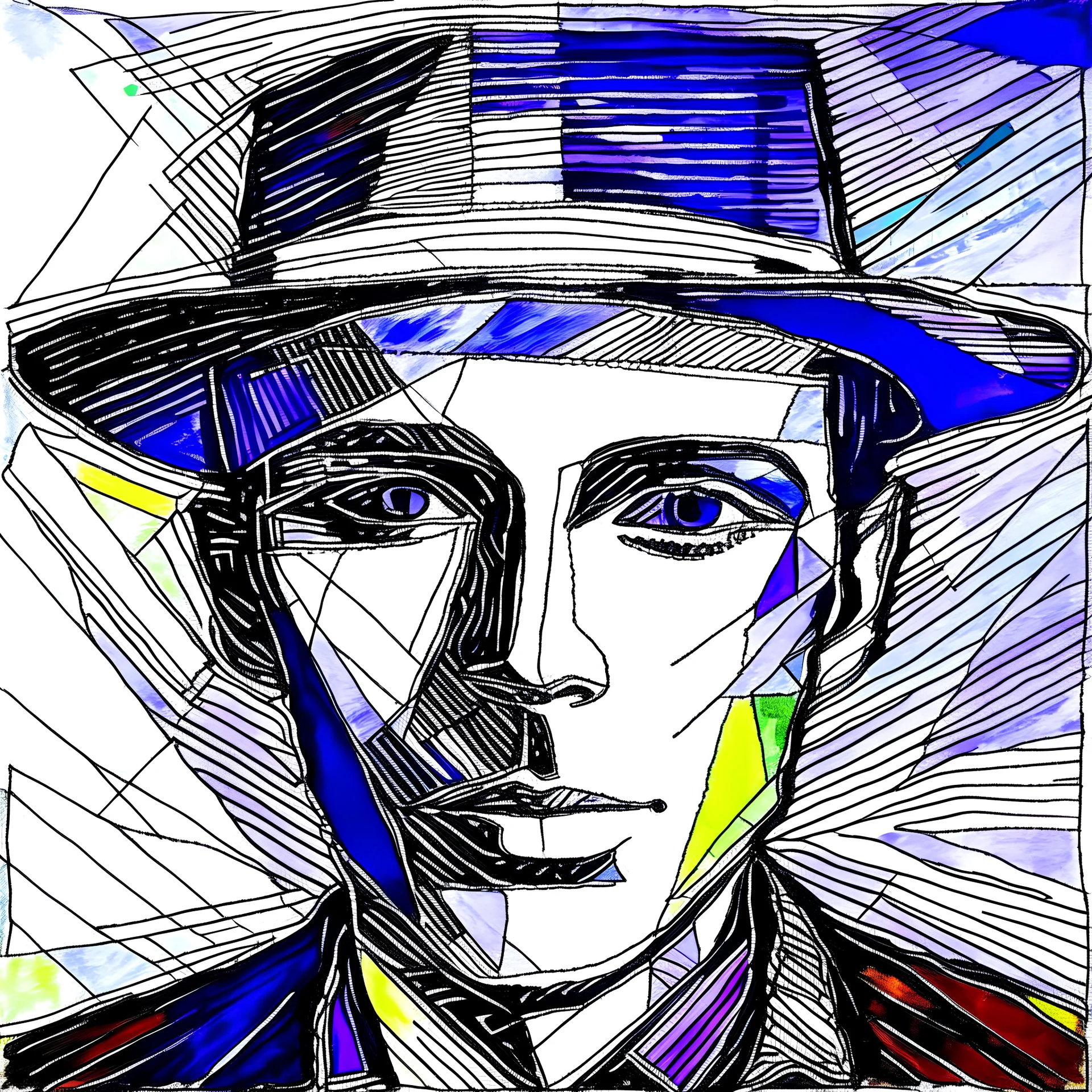 NFT, HD, art style by Vivian Maier. intricate Picasso watercolor by Joshy Sly rework