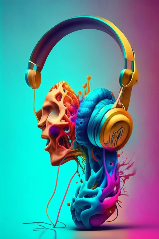 /imagine prompt: headphones, anatomy, colorful,