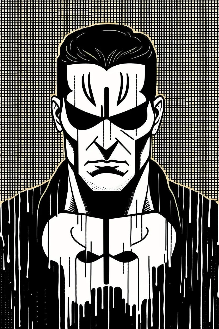 punisher sku;; in the style of Hiroshi Nagai