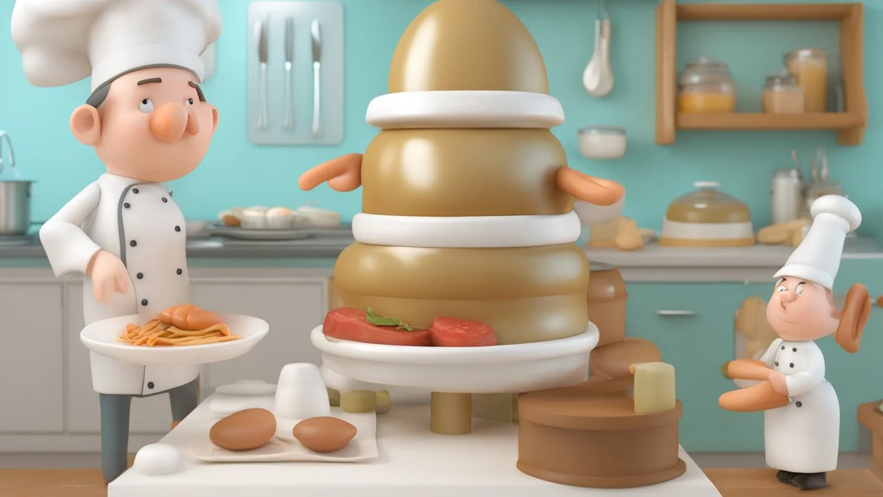 3d illustration of a chef