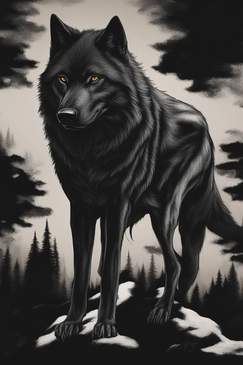 jet black wolf