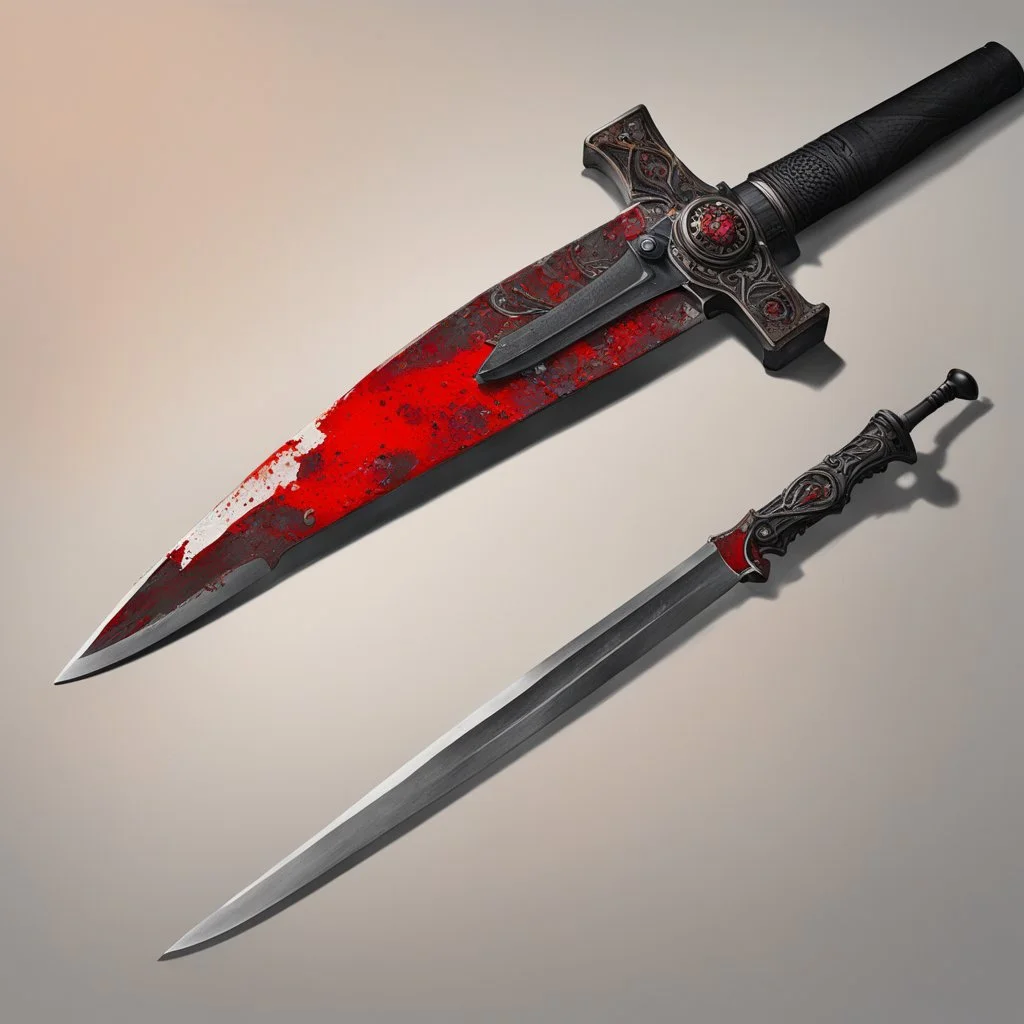 [art by kupka] the name of this knife is "zombie killer", it is a nice bloody blade, well balanced in the hand. It destroyed a lot of zombies' brains