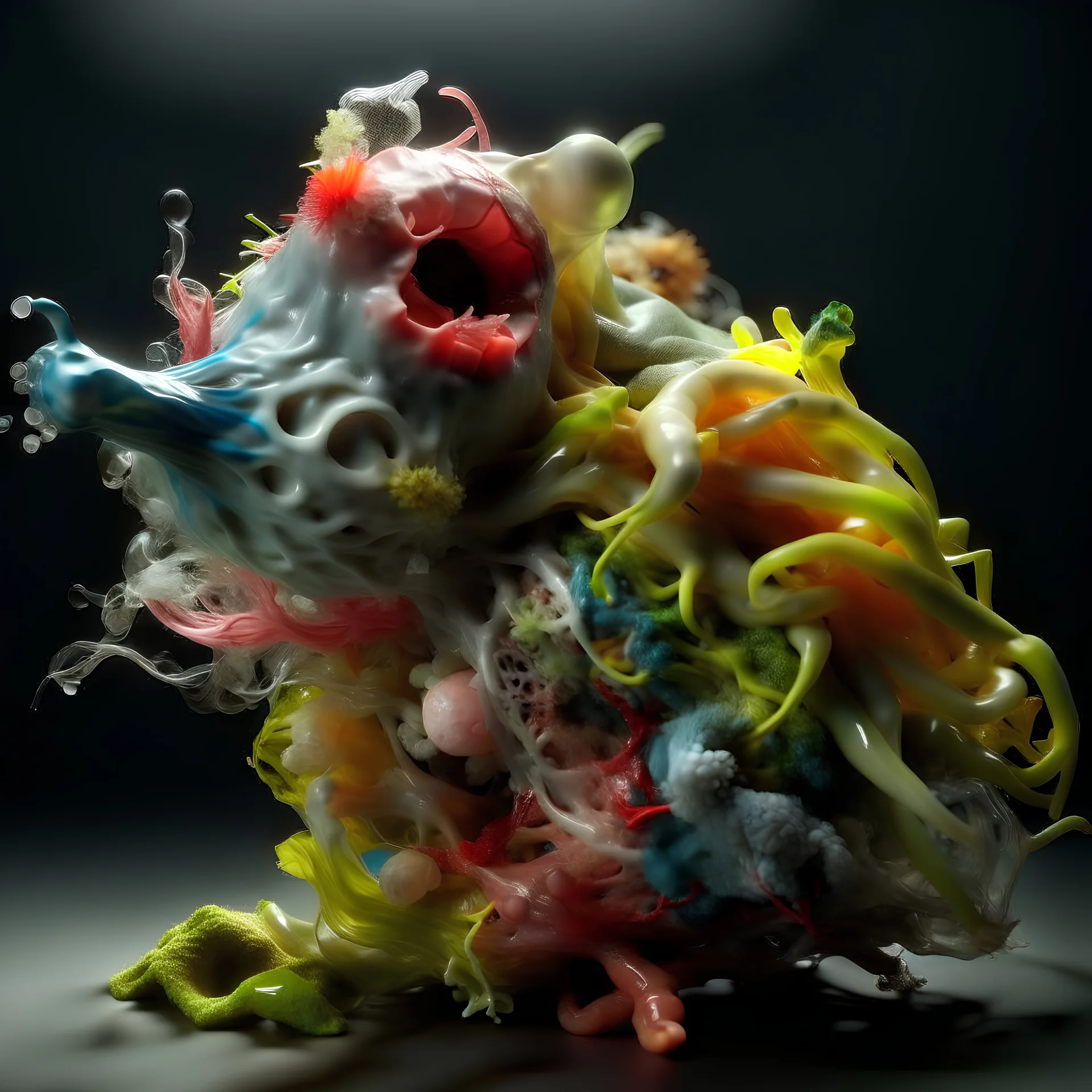 Realist Bacteria devouring plastic