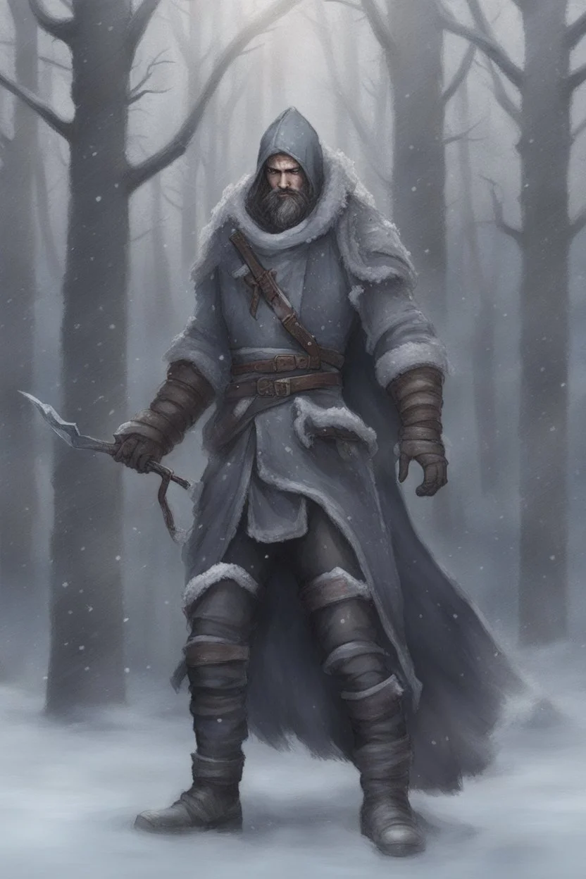 fantasy winter rogue man
