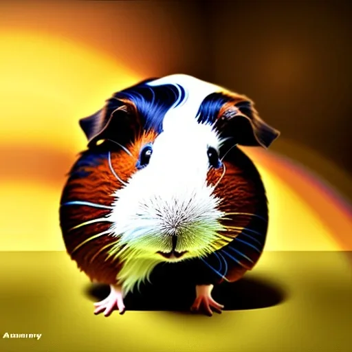 cute brown guinea pig by pixar