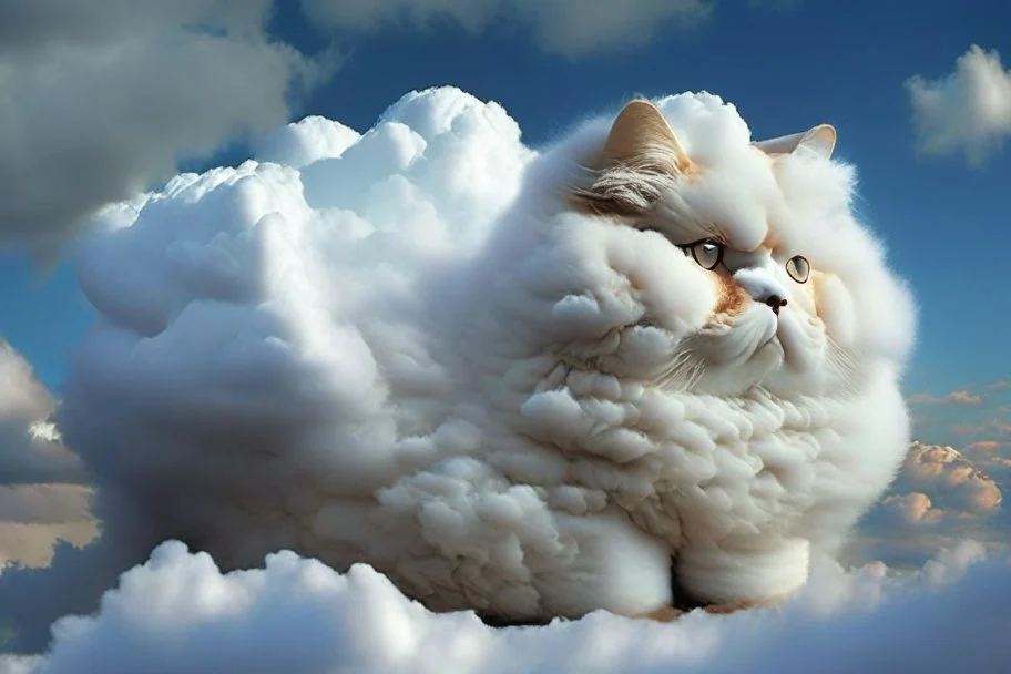 A cat shaped cloud