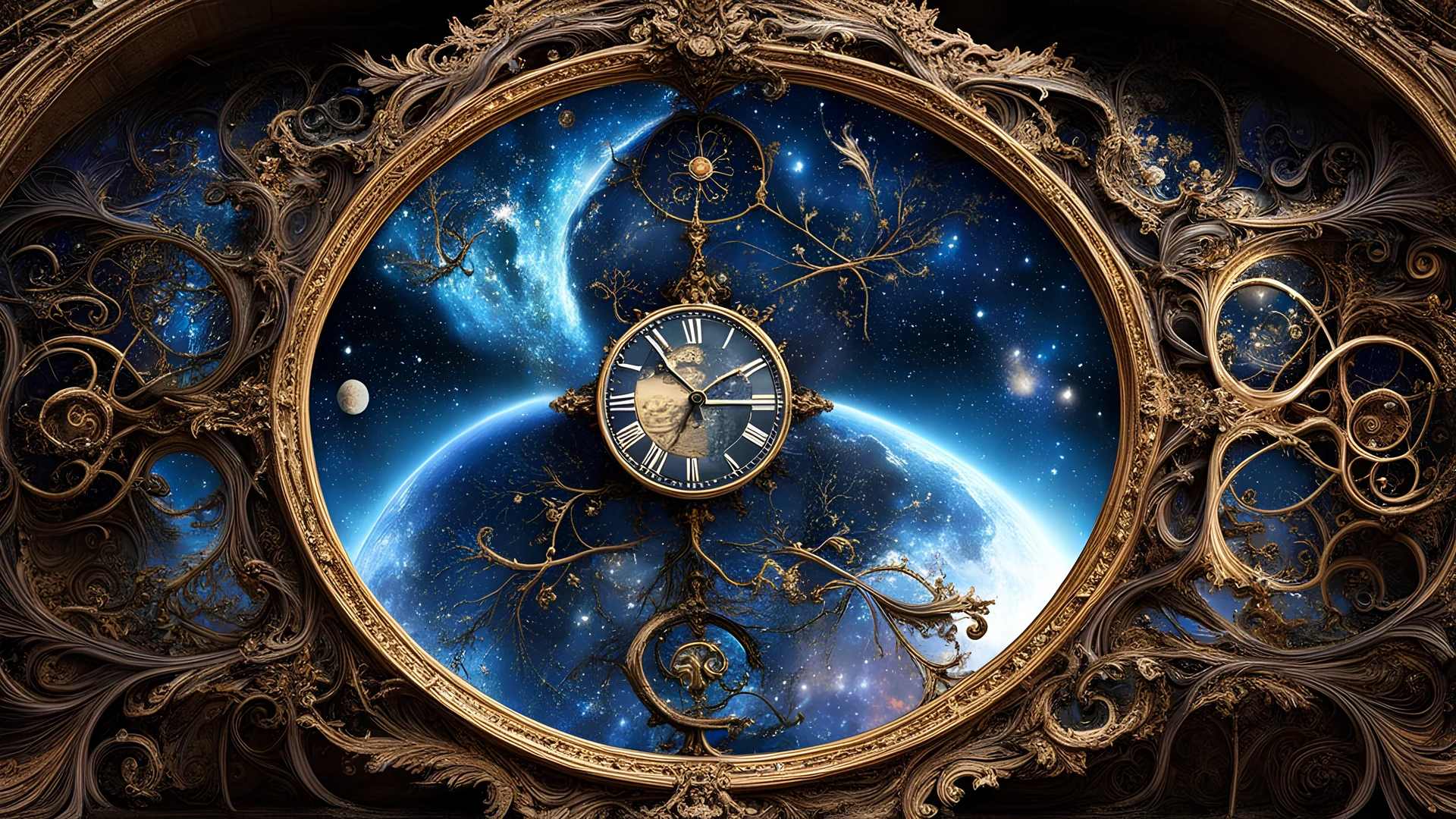 Time has many branches and all imaginable universes lie side by side, merging one into the other