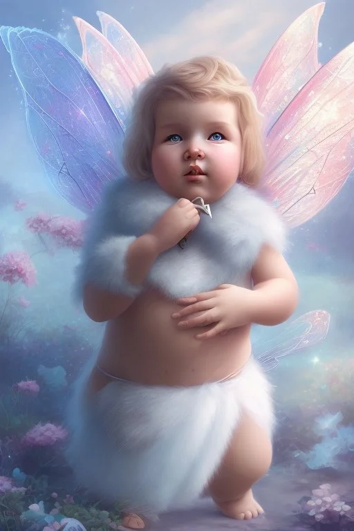 Cute and fat fairy baby