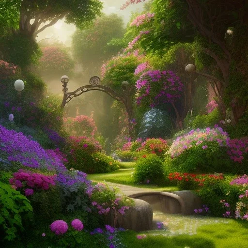 pixar style, volumetric summer garden environment and background, realistic painting of handbag, looking excited, volumetric lighting, dramatic lighting, detailed digital painting, extreme dense and fine fur, anime, ornate, colour-washed colors, elegant, small minutiae, tiny features, particulars, centered, smooth, sharp focus, renderman gofur render, 8k, uhd, detailed eyes, realistic shaded volumetric lighting, sunlight caustics, backlight, centered camera view