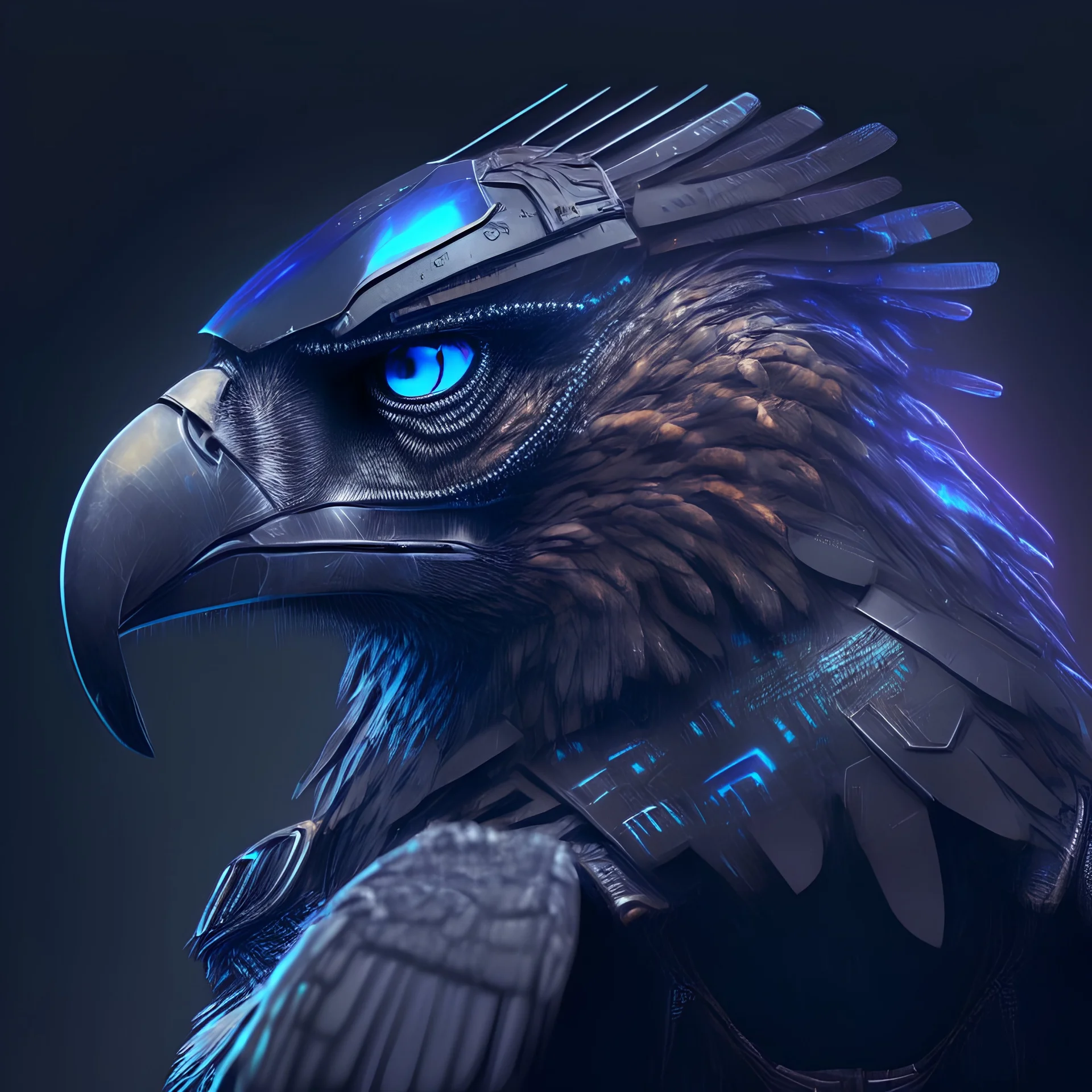 profile picture of a cyberfalcon with imposing looking