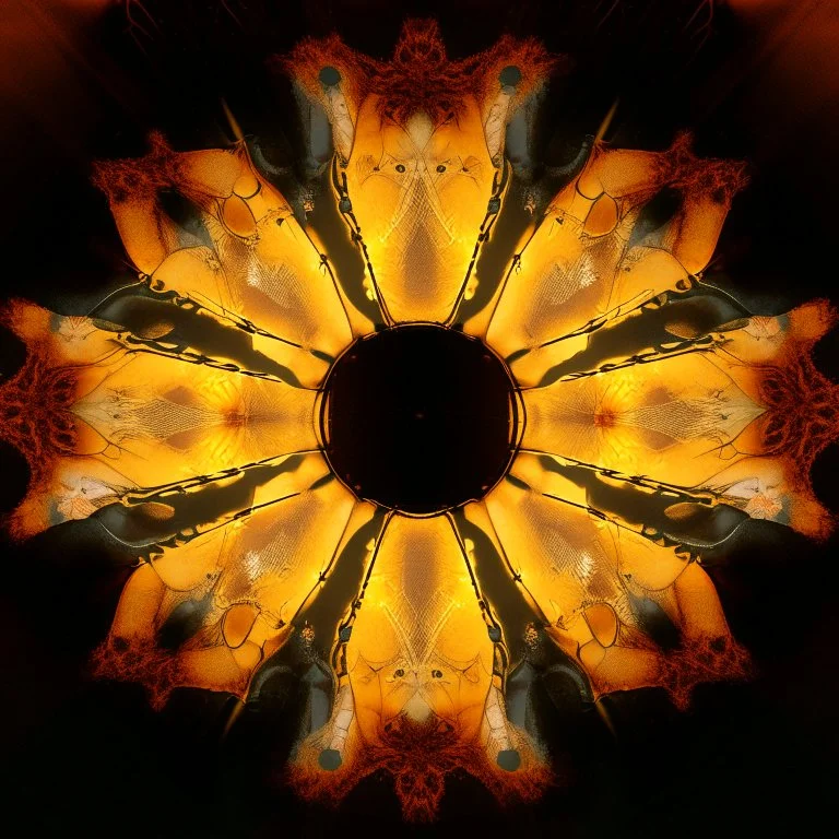 yellow and orange kaleidoscope