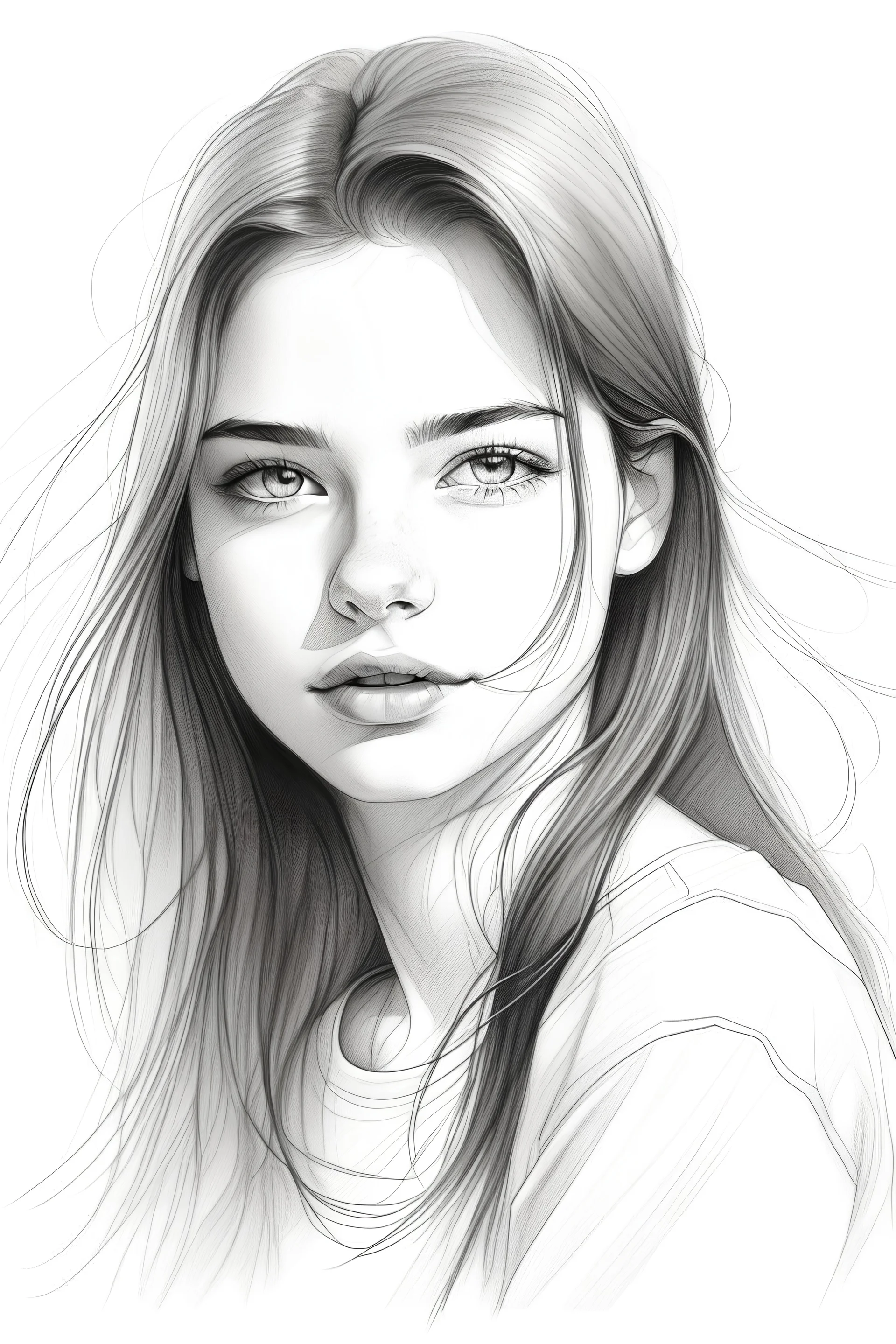 Beautiful Girl Pencil Drawing by Solixious on DeviantArt