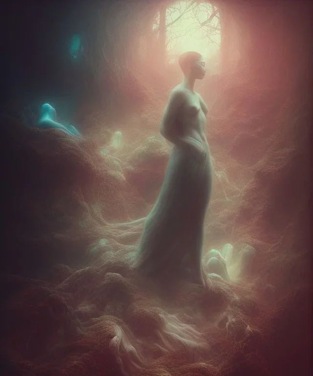 woman, photographer. oil on canvas, volumetric lighting, beksinski