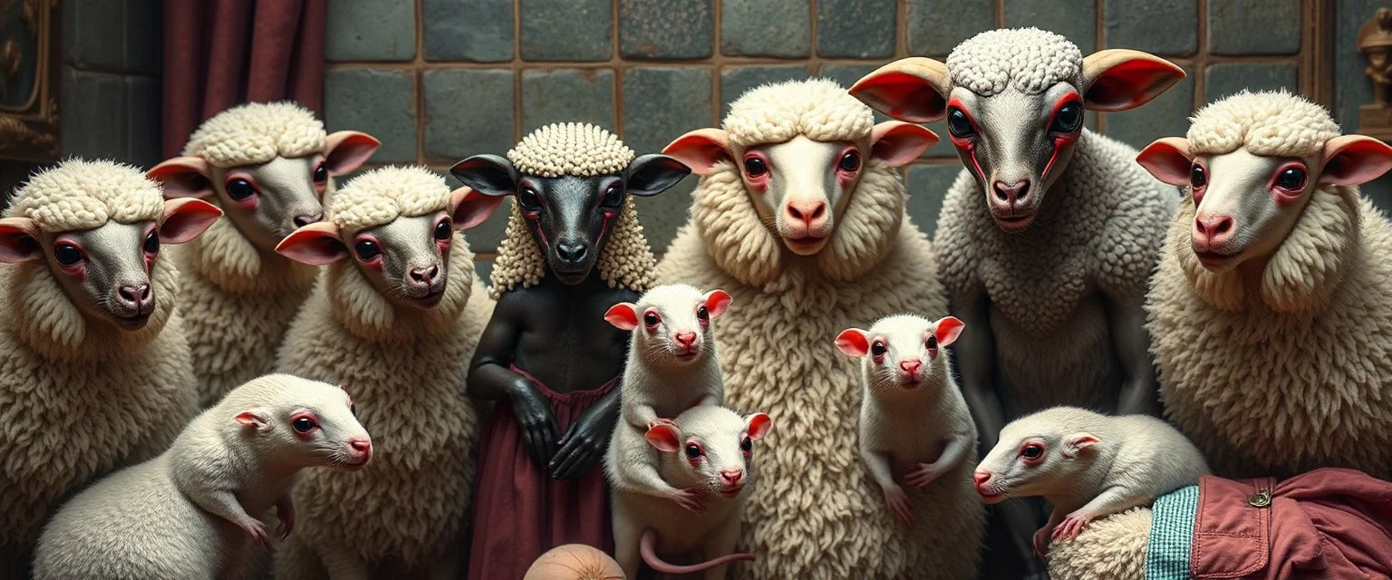 all soap operas ever made in one picture, but with alien sheep rats