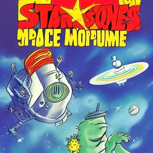 starships versus space monster in the cosmos by dr seuss