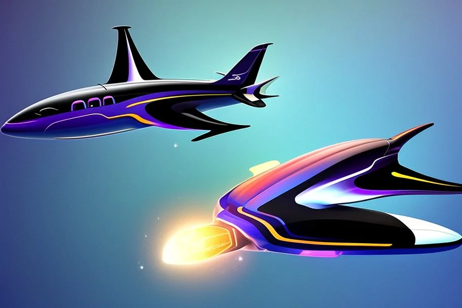 cool design of a small spaceship cruising through the gAlaxy