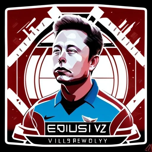 Elon Musk in a referee jersey with the Twitter logo officiating for a soccer match at Wembley Stadium