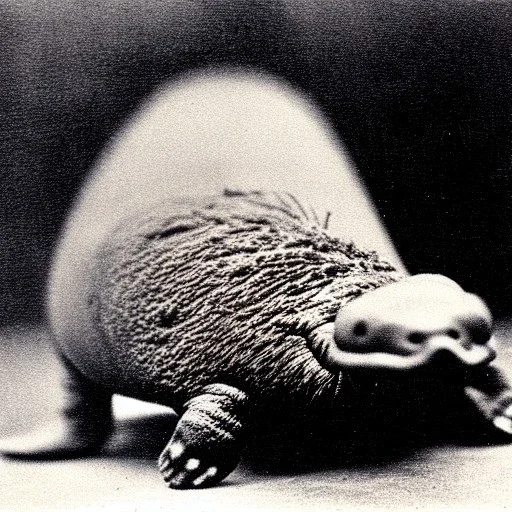 Old photo platypus louse