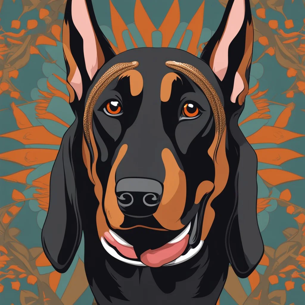 The anthropomorphic Doberman Dog 8k