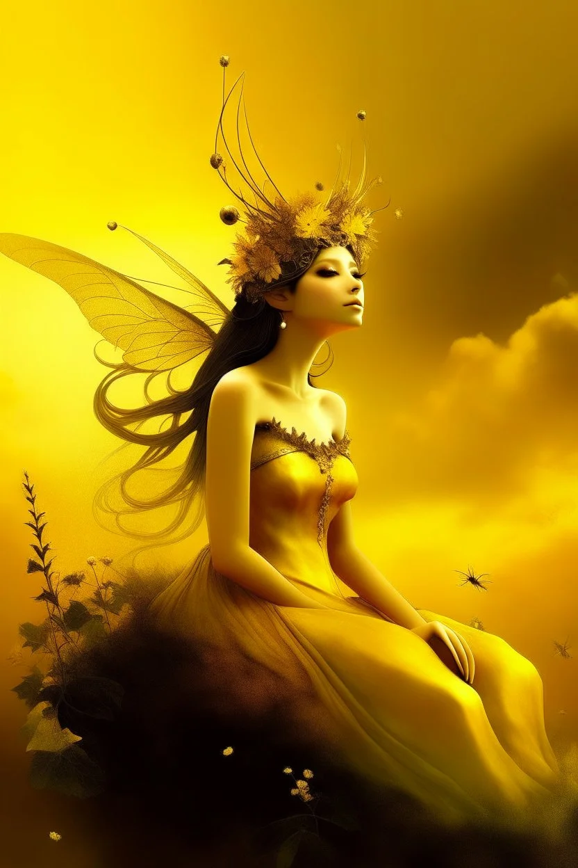 Fairy queen yellow sky