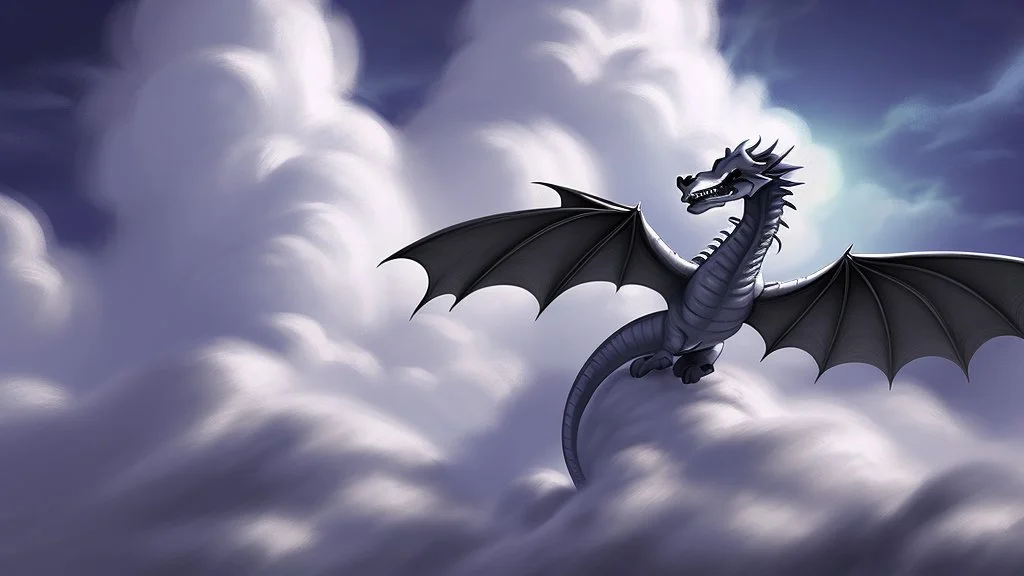 dragon in a big cloud