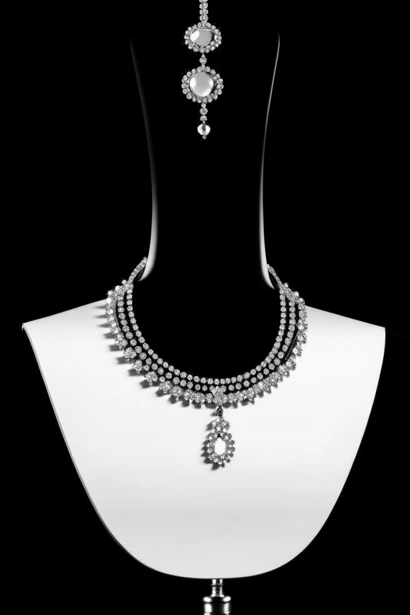 necklace mannequin stand in luxury environment