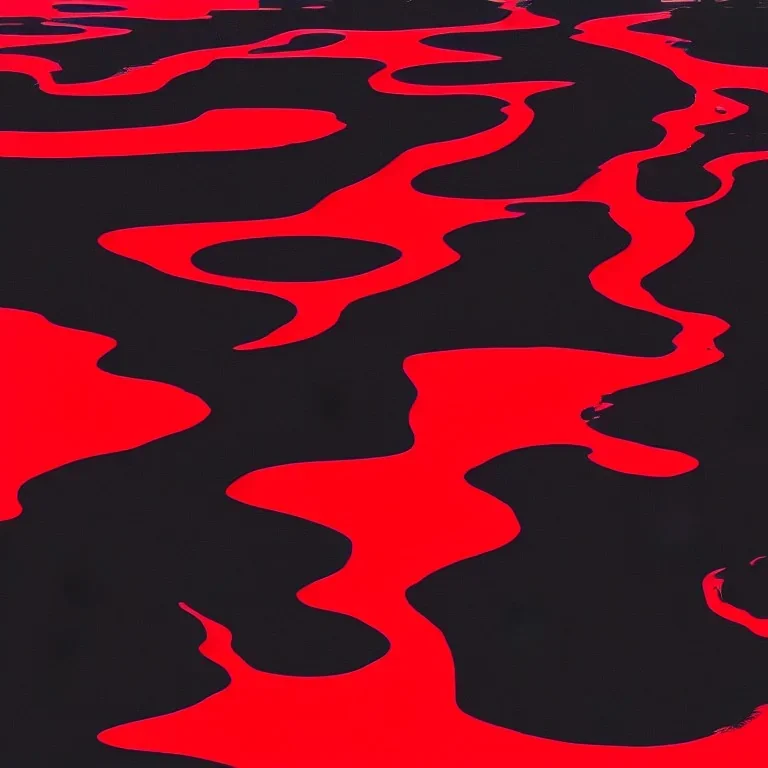 black red shiny liquid landscape