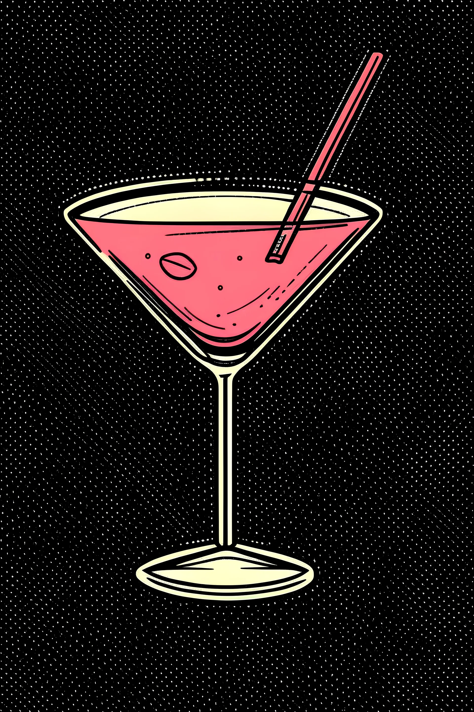 minimalist doodle of a cocktail