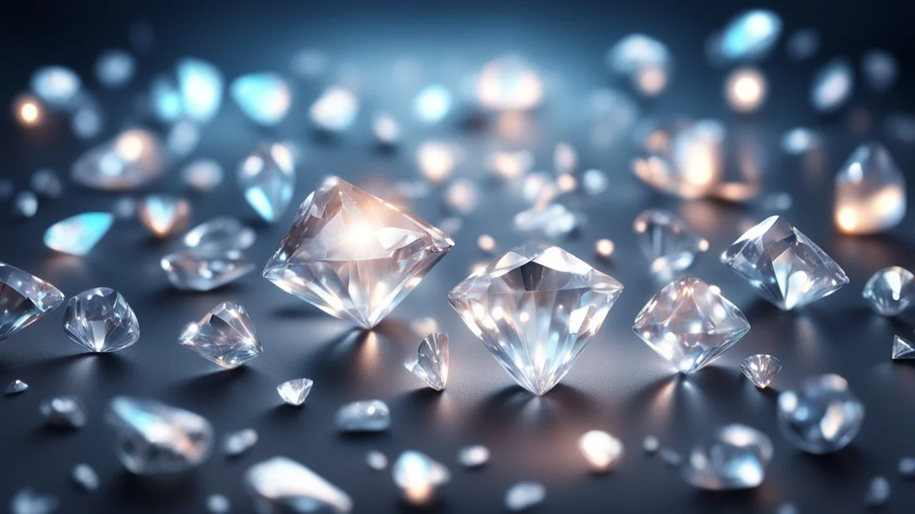 Hyper Realistic glowing-&-shining-diamonds-background