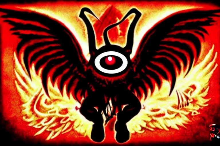 wings, freaky crazy evil eye with wings, laughing, flying, satan wings, dark, terror, horror