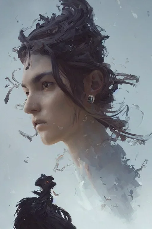 a fancy portrait, majestic, flow, illustration, concept art, by Greg Rutkowski, Sung Choi, Mitchell Mohrhauser, Maciej Kuciara, Johnson Ting