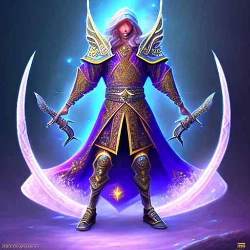 cosmic mage, elf, male, battle mage, cosmic sword, epic, cosmic magic