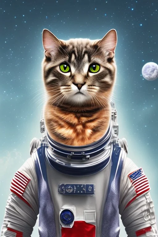 Can you imagine a world where even cats can explore the vastness of space? Well, behold the image of a feline astronaut enjoying a snack of grass while floating among the stars. Let your imagination run wild as you picture this cosmic kitty, and who knows, maybe one day we'll see it become a reality! Make sure the cat is enjoying some grass!