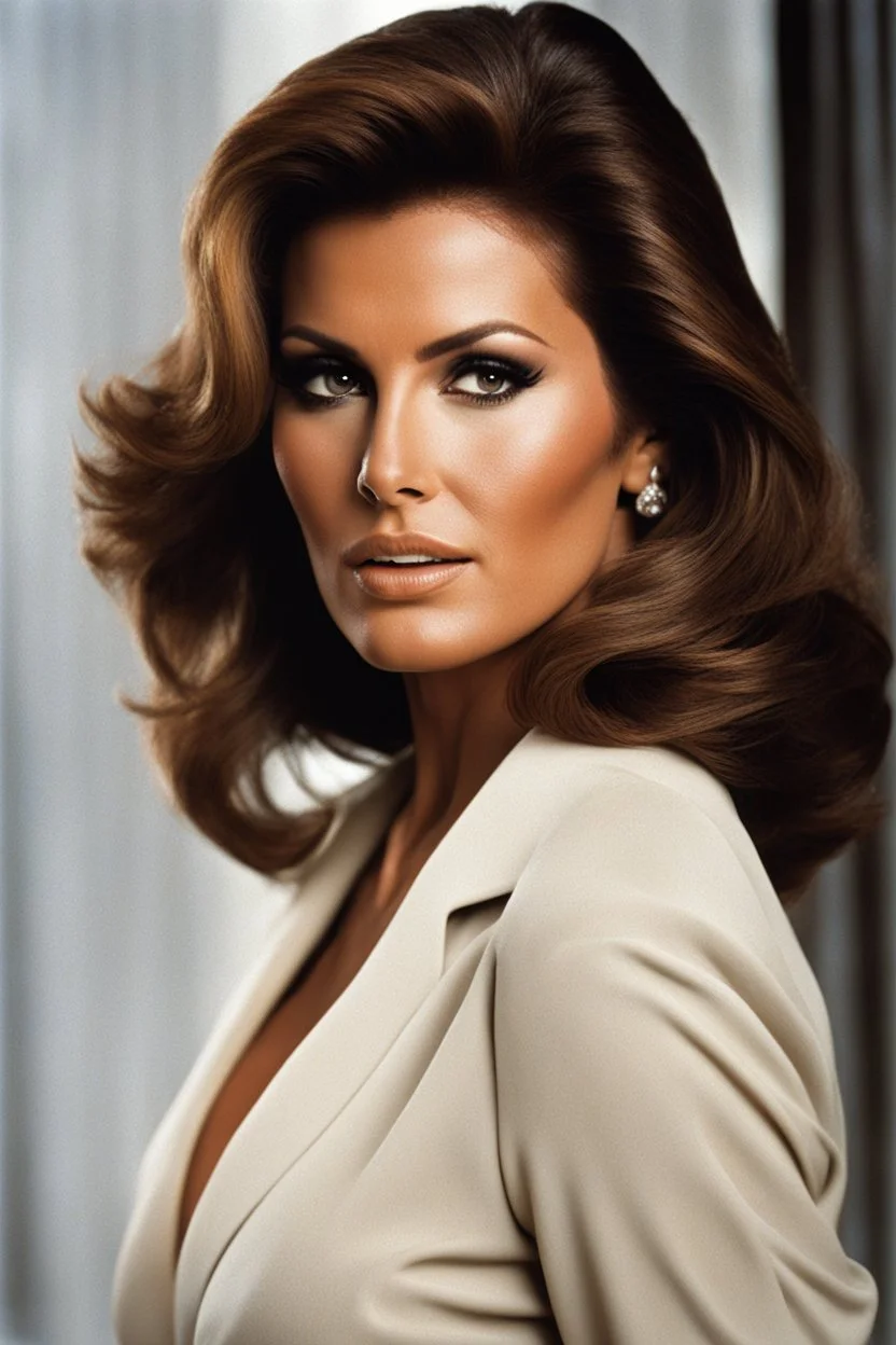 In this psychological thriller, Raquel Welch would play a mysterious femme fatale, a woman with a dark past and hidden motives. Her character would be enigmatic, luring the protagonist into a web of intrigue and danger. With her striking beauty and undeniable charisma, she would command the screen, leaving audiences spellbound. As the story unfolds, Raquel's character would become intertwined with the man being chased by the imaginary monsters. Is she a savior or a manipulator? Is she a figment