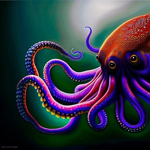 Ultra detailed fullbody Portrait in oil on canvas of Venom merges with King Octopus,extremely detailed digital painting, extremely detailed face,crystal clear eyes, mystical colors ,perfectly centered image, perfect composition, rim light, beautiful lighting,masterpiece,8k, stunning scene, raytracing, anatomically correct, in the style of robert e howard and Wizyakuza and Ohrai Noriyoshi and Simon Bisley and uncannyknack